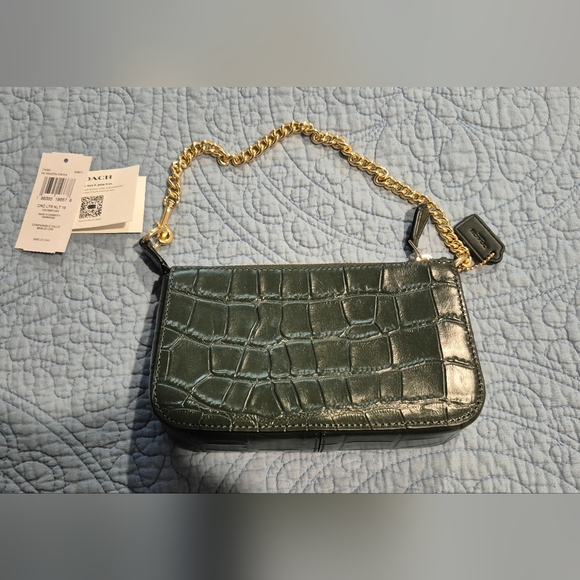 Coach Green Croc-Embossed - Picture 3 of 5